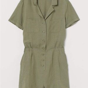 H&M Charcoal Linen Blend Shirt